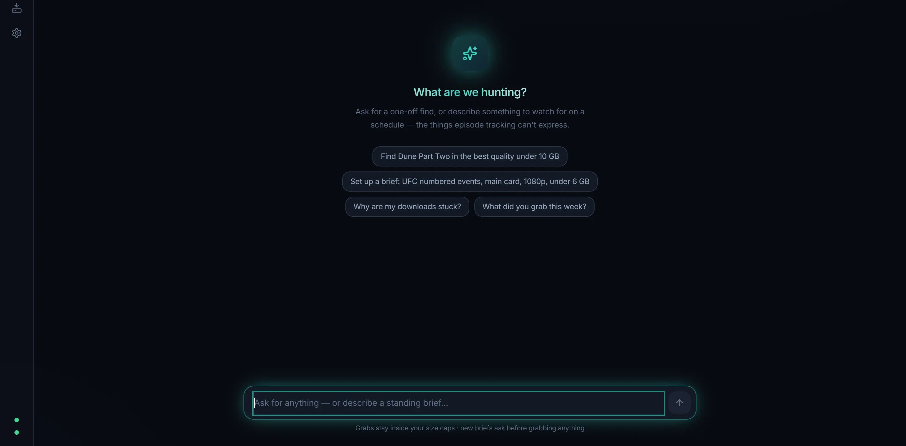 Agent chat with a proposal verdict card and standing briefs